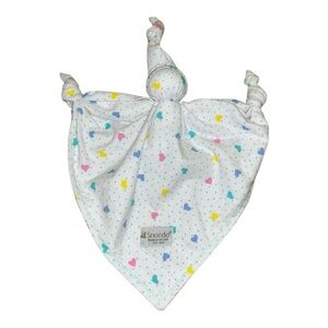 Snoedel Lovey Baby Security Blanket Hearts White multicolor gender neutral